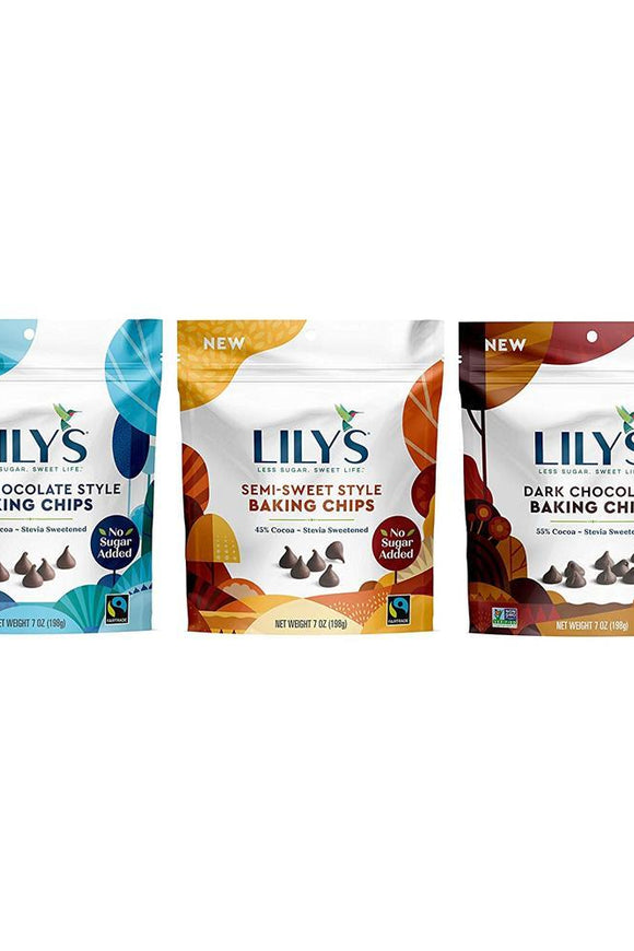 Lilys Less Sugar Baking Chips 7oz Resealable Bags